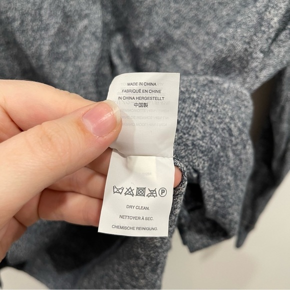 J. Crew V-Neck Side Slit Pullover Sweater Merino Wool Linen Blend XS Blue - Picture 9 of 10